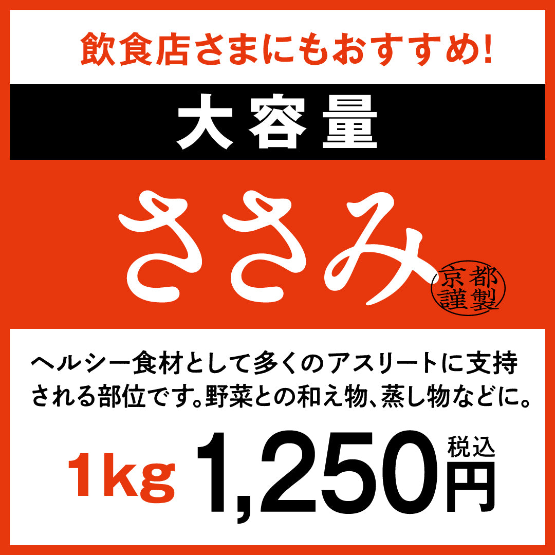 京丹波あじわいどり【大容量】	ささみ　1ｋｇ